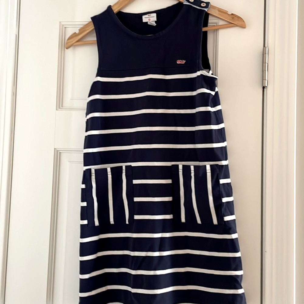 Vineyard Vines for Target Girls navy and white dress large 10/12